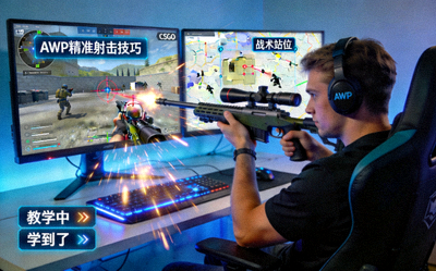 s1mple CSGO狙击直播教学画面展示AWP精准射击技巧与战术站位